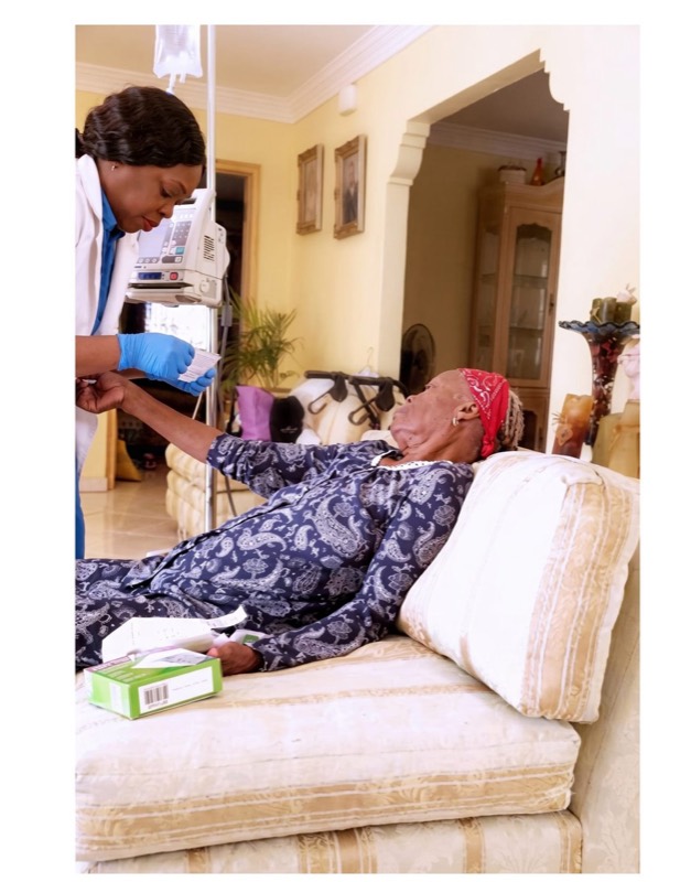 Nurse during a home visit